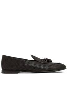 Barrett interwoven leather loafers - Black