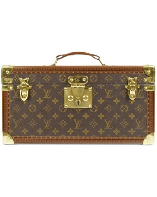 Louis Vuitton Monogram Vintage Vanity Trunk Bag Brown