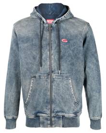 Diesel zip-up denim hoodie - Blue