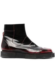 Henrik Vibskov Enzo leather ankle boots - Red