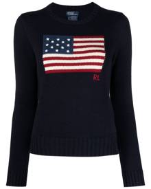 Polo Ralph Lauren graphic-print cotton jumper - Blue
