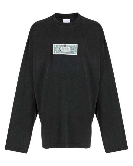 TEXT PRINT SWEATSHIRT - Black