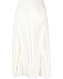 Ermanno Scervino fine-knit pleated midi skirt - White