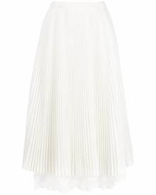 Ermanno Scervino layered-hem pleated midi skirt - White