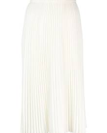 Ermanno Scervino A-line pleated midi skirt - White