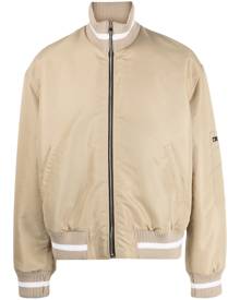 MSGM crest-embroidered bomber jacket - Neutrals