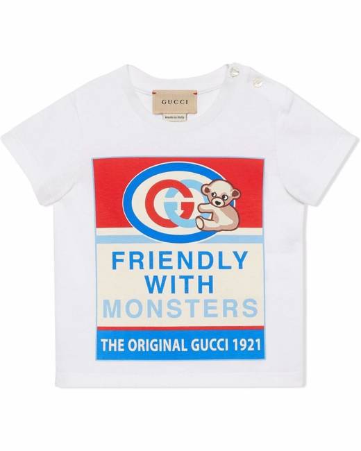 Gucci Logo Print faded-effect T-shirt - Farfetch