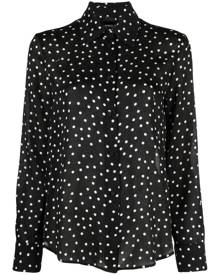 PINKO polka-dot long-sleeved shirt - Black