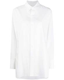 Yohji Yamamoto long-sleeved poplin shirt - White