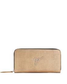 Giuseppe Zanotti Charlotte logo-plaque leather wallet - Gold Giuseppe Zanotti Charlotte logo-plaque leather wallet - Gold