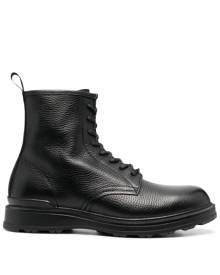 Woolrich side-zip leather boots - Black