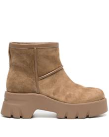Gianvito Rossi shearling-lined suede boots - Brown