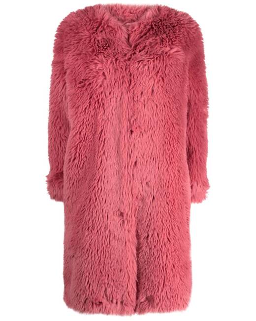 Cult Gaia adda Cropped Faux-Fur Jacket - Pink