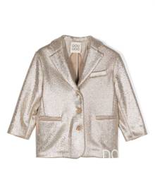 Douuod Kids metallic-effect single-breast blazer - Gold