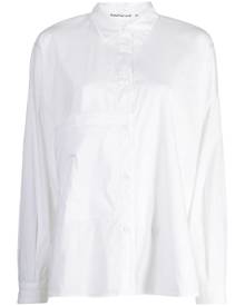 Transit pocket-detail poplin shirt - White