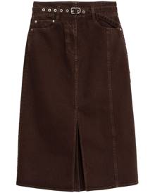 3.1 Phillip Lim belted denim midi skirt - Brown