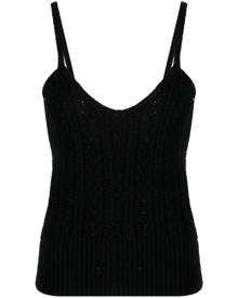 Blugirl sequin-embellished cable-knit top - Black