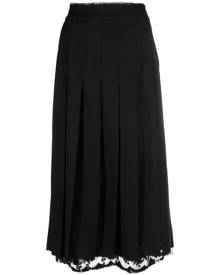 16Arlington Brone pleated midi skirt - Black