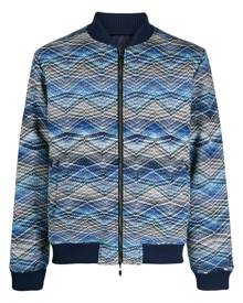 Missoni reversible zigzag-print bomber jacket - Blue