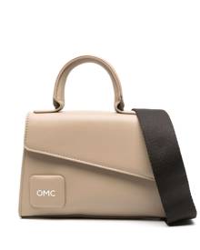 Omc logo-print leather tote - Neutrals