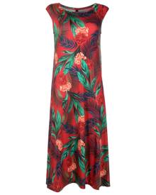 Lygia & Nanny Tie botanical-print midi dress - Red