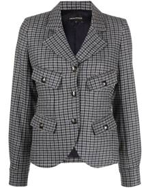 Emporio Armani single-breasted gingham blazer - Grey