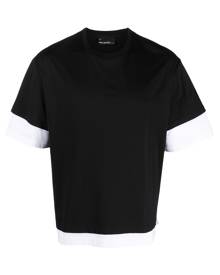 Neil Barrett layered-design cotton T-shirt - Black