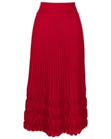 Neriage Mensa 3D-pleated midi skirt - Red