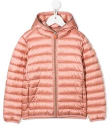 Save The Duck Kids hooded zipped-up jacket - Pink