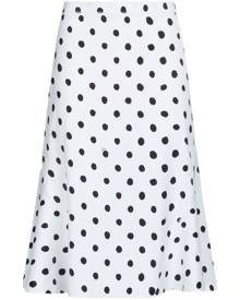 Marni polka-dot print A-line skirt - White