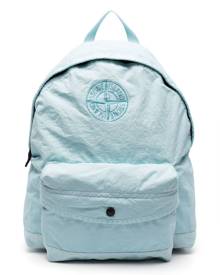 Stone Island Junior Compass logo-embroidered backpack - Blue Stone Island Junior Compass logo-embroidered backpack - Blue