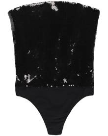 Alexandre Vauthier sequin-embellished strapless bodysuit - Black