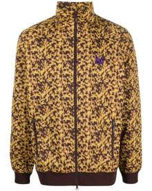 Needles Poly Jq. abstract-print bomber jacket - Brown