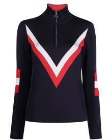 We Norwegians chevron-intarsia merino-wool top - Blue