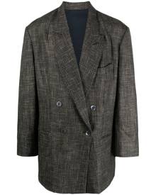 Magliano double-breasted tweed blazer - Black