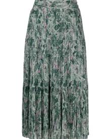 Ba&Sh Voly pleated midi skirt - Green