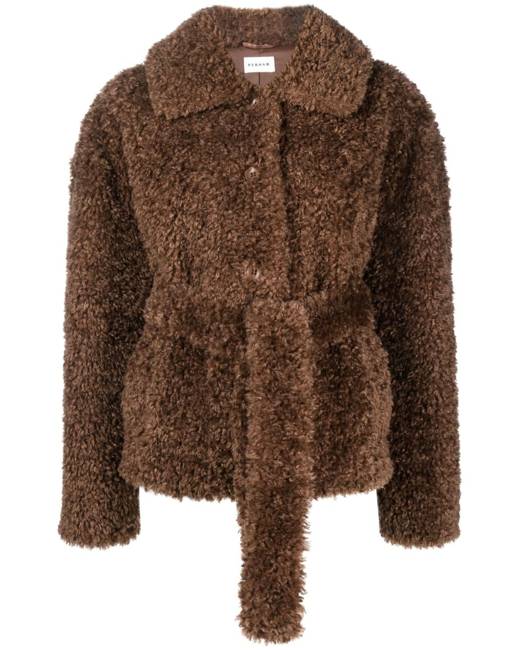 Missguided faux fur bomber jacket in chocolate - BROWN