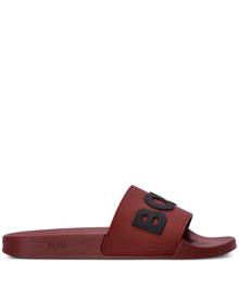 BOSS logo-embossed moulded-footbed slides - Red