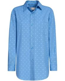 Marni polka dot-print poplin shirt - Blue