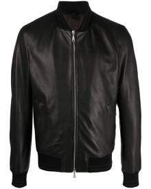 Tagliatore leather bomber jacket - Black