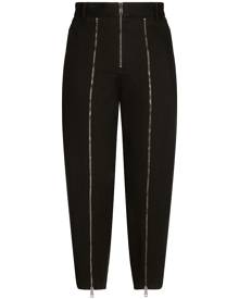 Dolce & Gabbana logo-patch tapered trousers - Black