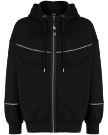 FIVE CM distressed hooded jacket - Black