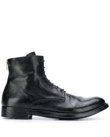 Officine Creative flat lace-up boots - Black