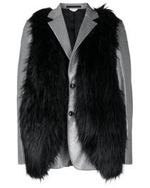 Comme des Garçons Homme Plus faux-fur wool blazer - Silver