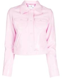 Courrèges vinyl trucker jacket - Pink