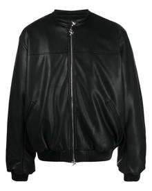 3PARADIS Leatherette bomber jacket - Black