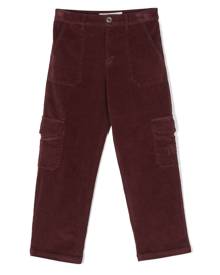 Philosophy Di Lorenzo Serafini Kids logo-embroidered corduroy trousers