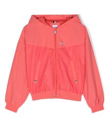 BOSS Kidswear logo-print hooded windbreaker - Pink