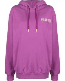 BARROW logo-print cotton hoodie - Purple