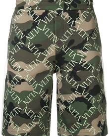 Valentino Garavani camouflage logo track shorts - Green